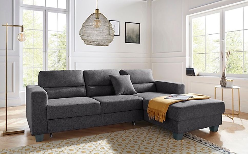 TRENDMANUFAKTUR Ecksofa »Chamber, zeitlos & modern, hoher Sitzkomfort, Brei günstig online kaufen