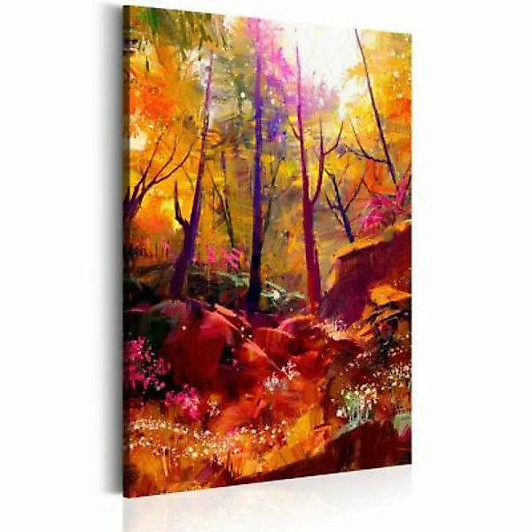 artgeist Wandbild Gemalter Wald mehrfarbig Gr. 40 x 60 günstig online kaufen