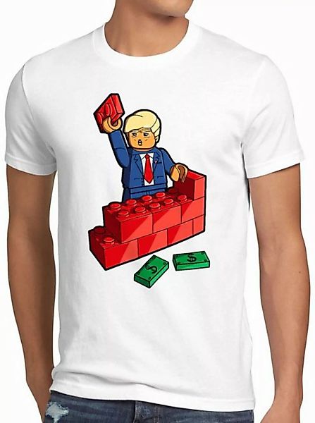 style3 T-Shirt Baustein Präsident usa vereinigte staaten mauer donald trump günstig online kaufen