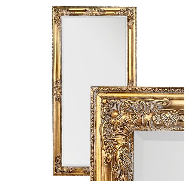 LebensWohnArt Wandspiegel Eleganter Barock Spiegel BESSA 120x60cm gold-anti günstig online kaufen