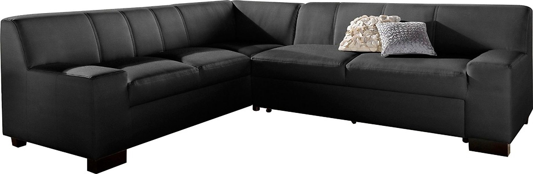 DOMO collection Ecksofa »Norma Top, elegant und modern, flache Armlehnen, L günstig online kaufen