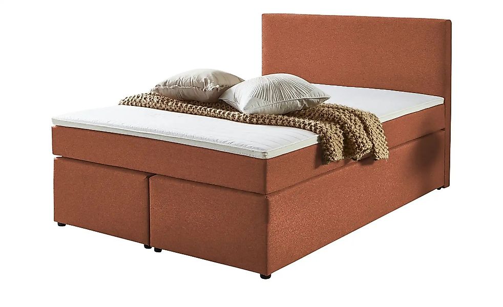 Boxspringbett  Ashbourne ¦ orange ¦ Maße (cm): B: 140 H: 105 Betten > Einze günstig online kaufen