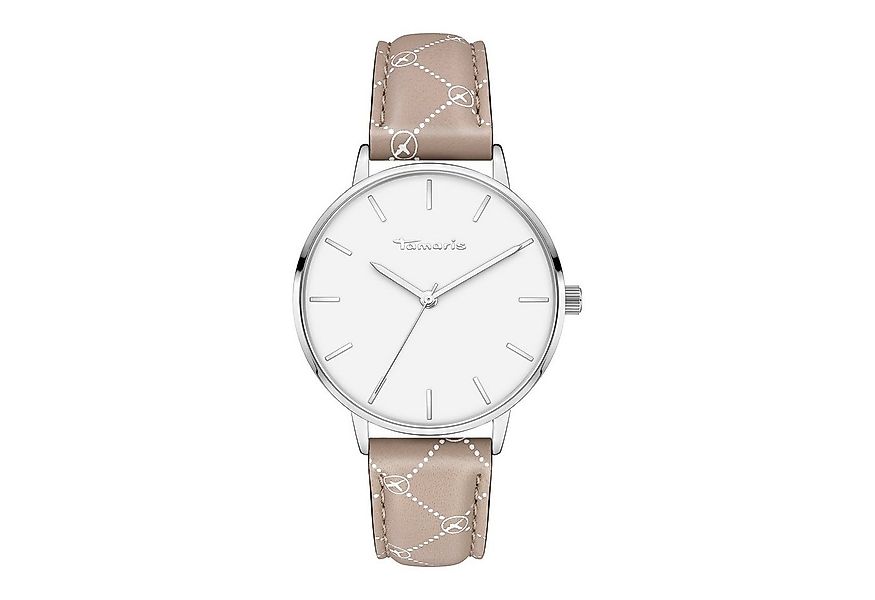 Tamaris Quarzuhr The Rosa Logo Leather Echtleder günstig online kaufen