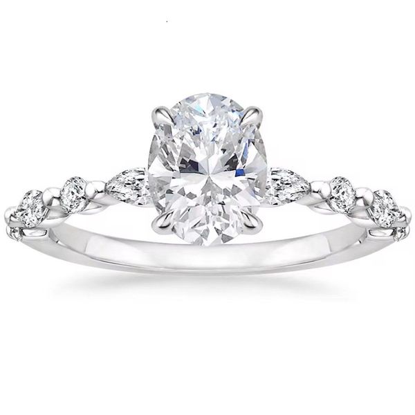 ROUGEMONT Solitärring Extravaganter Moissanit Oval Cut günstig online kaufen