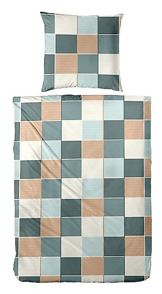 Primera Bettwäsche "Feinbiber-Bettwäsche Tile" 2 Stk. mit klasschischem Kac günstig online kaufen