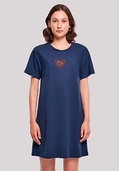 F4NT4STIC Shirtkleid "Flower Heart Bestickt", Premium Qualität günstig online kaufen