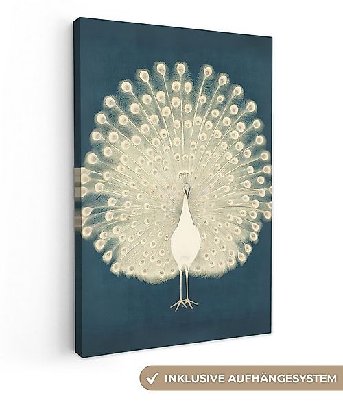 OneMillionCanvasses® Leinwandbild Vogel - Blau - Vintage, Fotodruck (1 St), günstig online kaufen