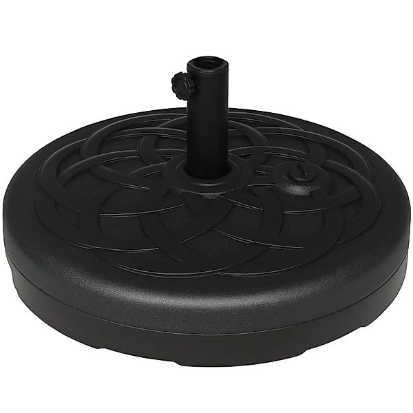 Outsunny Sonnenschirmständer Kunststoff Metall Schwarz 56 x 30,5H cm günstig online kaufen