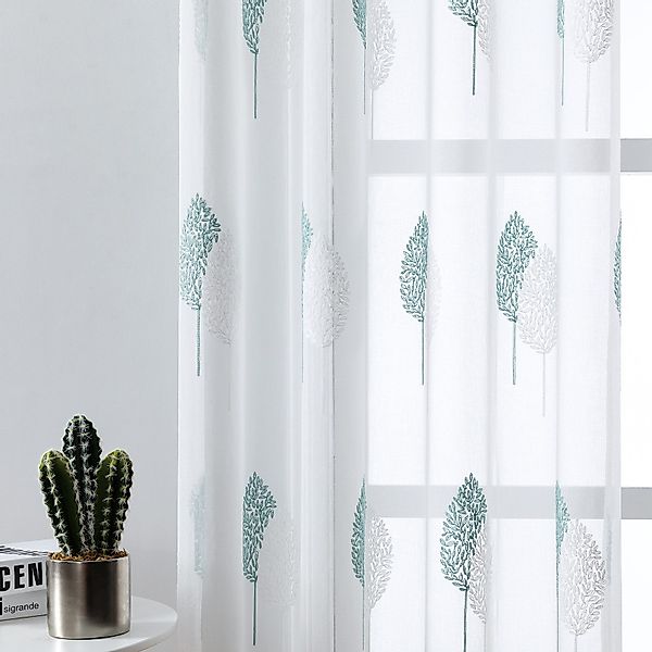 Jibenhome Schiebegardine 2-er Set Voile Gardine günstig online kaufen