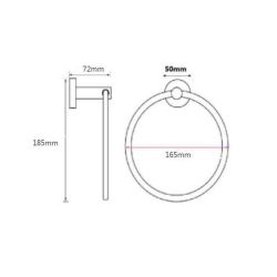 Aloni Handtuchhalter CR2113-BC, Aloni Handtuchring Ø günstig online kaufen