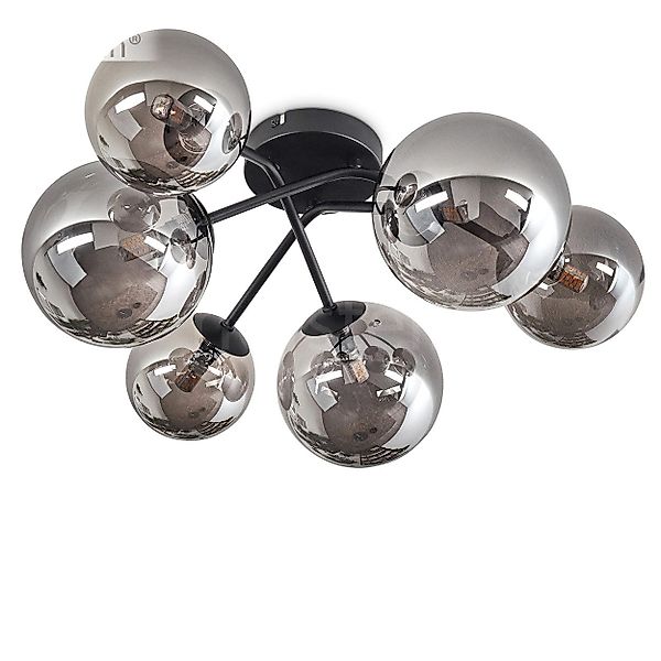 hofstein Deckenleuchte Deckenlampe aus Metall/Glas in günstig online kaufen