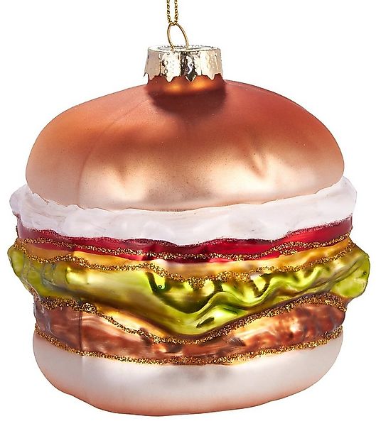 BRUBAKER Christbaumschmuck Mundgeblasene Weihnachtskugel Saftiger Cheesburg günstig online kaufen