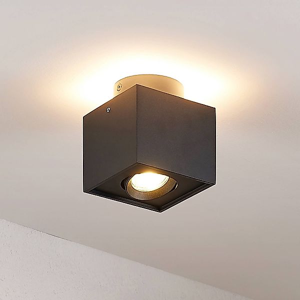 Arcchio Deckenlampe Walisa, 10 x 10 cm, schwarz, GU10 günstig online kaufen