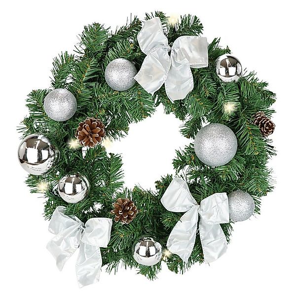 Kunstkranz LED-Weihnachtskranz dekoriert, I.GE.A., Höhe 10 cm, Kranz mit Ku günstig online kaufen