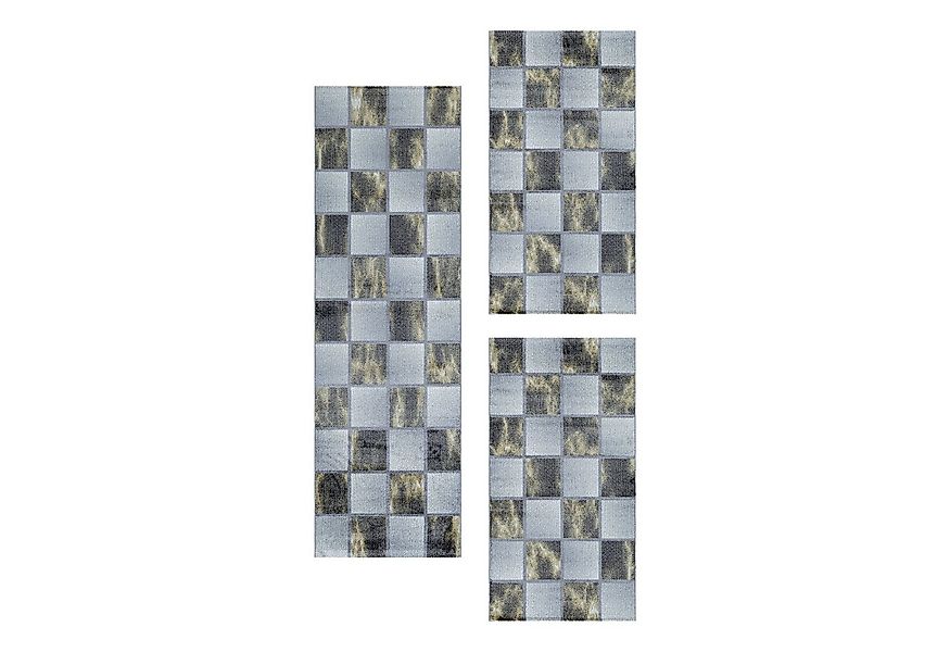 Carpettex Kurzflor-Bettumrandung Kariert Design, Höhe 8 mm, (Bett-Set, 3-tl günstig online kaufen