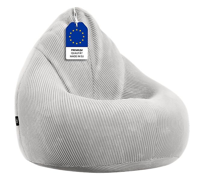 skølm Sitzsack Magni, XXL-Sitzsack aus Cord, mit EPS-Perlen-Füllung, 130x80 günstig online kaufen
