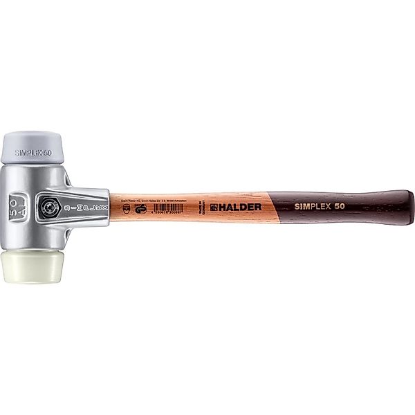 Halder Simplex Schonhammer Ø 50 mm TPE-mid Grau   Nylon mit Aluminiumgehäus günstig online kaufen