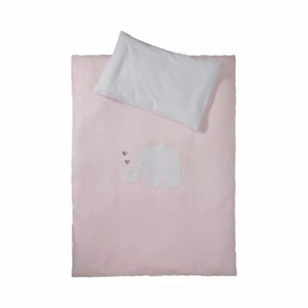 bornino Jersey-Bettwäsche Elefant 40x60 / 100x135 cm rosa Gr. one size günstig online kaufen