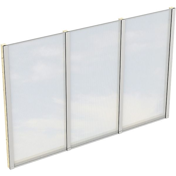 Skan Holz Seitenwand m. Polycarbonatplatten (FS) 305 x 200 cm Fichte Natur günstig online kaufen