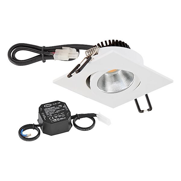 EVN Lichttechnik P-LED Deckeneinbauleuchte 3000K 230V quad.ws PC24N60102 günstig online kaufen