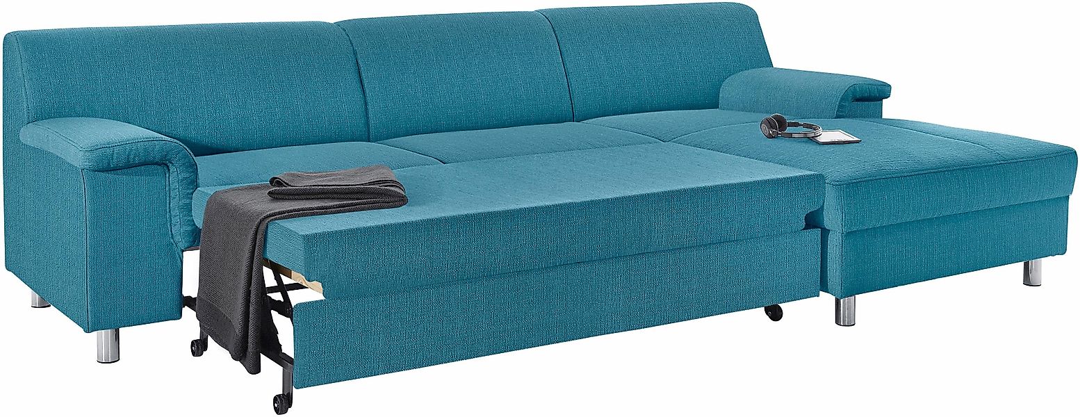 INOSIGN Ecksofa "Jamie, modern und elegant, Fußhöhe 9cm, L-Form,", wahlweis günstig online kaufen