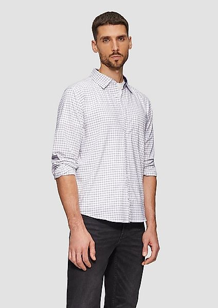 s.Oliver Langarmhemd Hemd Regular Fit: Kariertes Hemd aus Baumwollstretch m günstig online kaufen