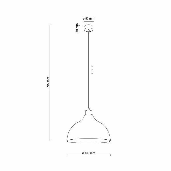Cap Hängeleuchte, sandfarben, Metall, Ø 34 cm, E27 günstig online kaufen