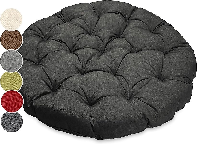 sunnypillow Sesselauflage Polster für Papasansessel, rund Durchmesser 120 c günstig online kaufen