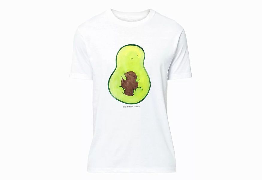 Mr. & Mrs. Panda T-Shirt Avocado mit Kern - Weiß - Geschenk, T-Shirt mit Sp günstig online kaufen