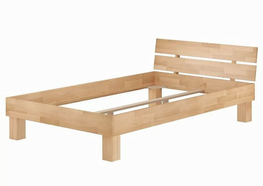 ERST-HOLZ Bett Breites Bettgestell Einzelbett Buche massiv 120x200, Buchenh günstig online kaufen