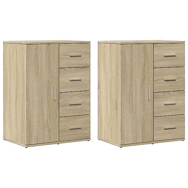 vidaXL Sideboards 2 Stk Sonoma-Eiche 59x39x80 cm Holzwerkstoff 3276632 günstig online kaufen