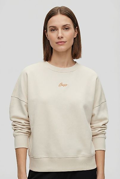 BOSS ORANGE Sweater "Ever Premium Damenmode", mit Logostickerei, aus Baumwo günstig online kaufen