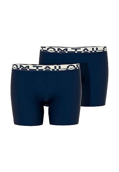 TOM TAILOR Boxershorts TOM TAILOR Herren Long-Pants blau uni 2er Pack (2-St günstig online kaufen