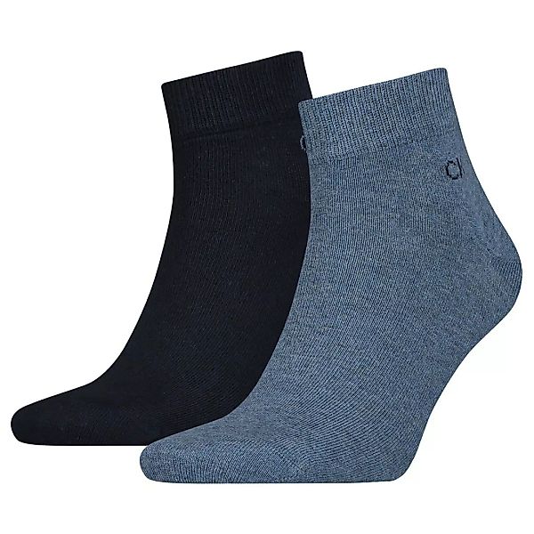 Calvin Klein Quarter Socken 2 Paare EU 43-46 Denim Melange günstig online kaufen
