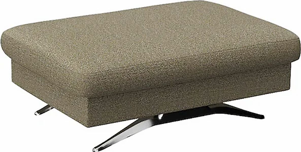 FLEXLUX Pouf »Glow Sitzhocker, Polsterhocker« Hocker mit Stauraum, Fuß Alu günstig online kaufen