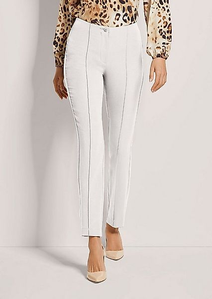 MADELEINE Stoffhose Slim Fit Stretchhose mit Biesen Stoffhose mit abgestepp günstig online kaufen