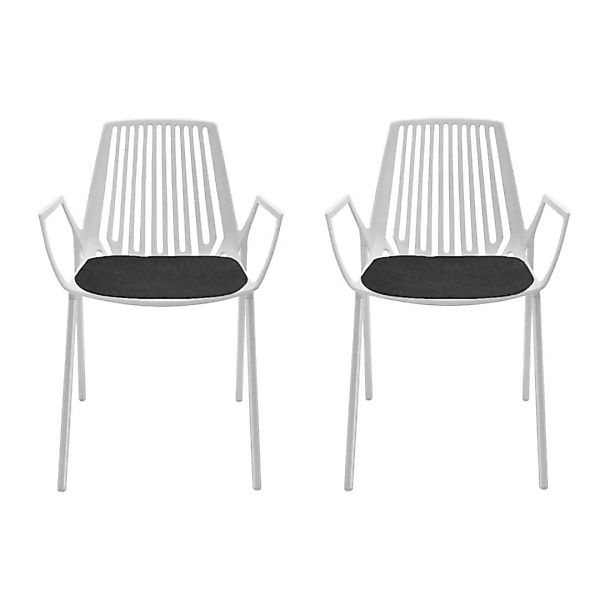 Fast - Rion Outdoor Sessel Set 2 Stück - weiß/pulverbeschichtet/LxBxH 55x54 günstig online kaufen