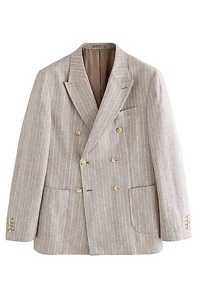 Next Sakko Gestreiftes Regular Fit Sakko aus Leinenmischung (1-tlg) günstig online kaufen