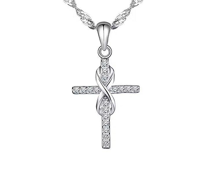 ELLAWIL Silberkette Jesuskreuz Kirchenschmuck Halskette mit Kreuz Anhänger günstig online kaufen