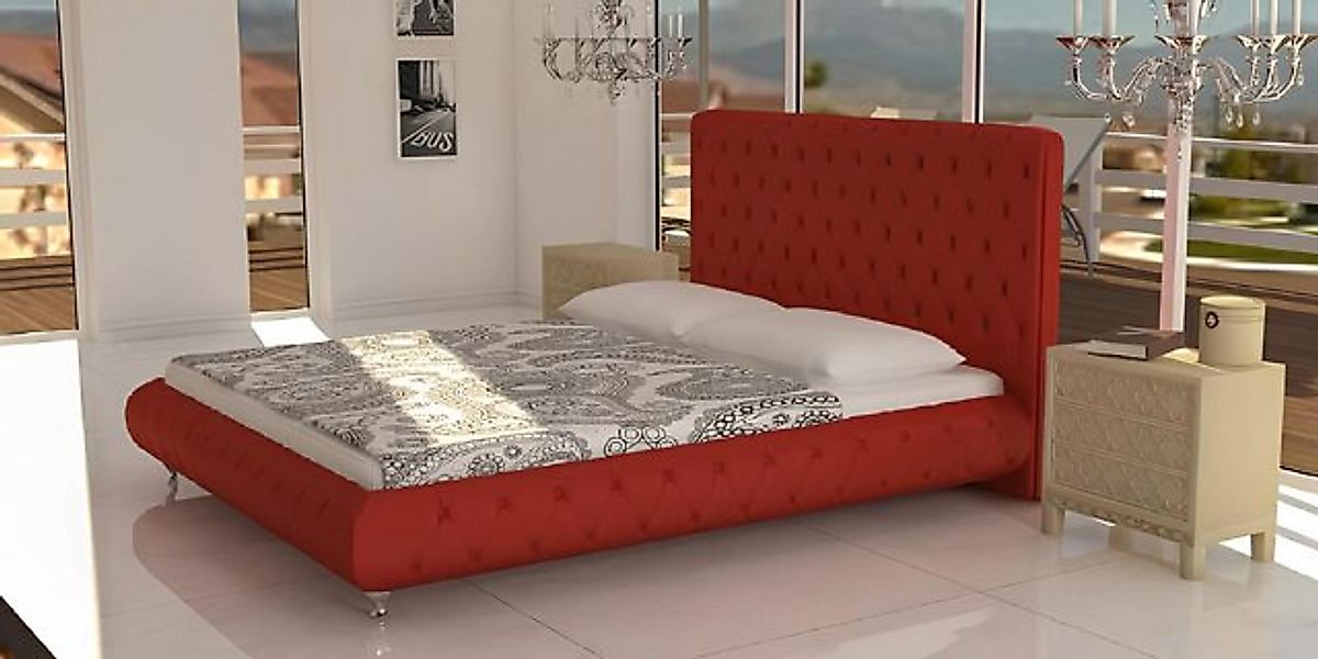JVmoebel Bett Polsterbett Bettten Bett Polster Ehe Leder Textil Designer Do günstig online kaufen