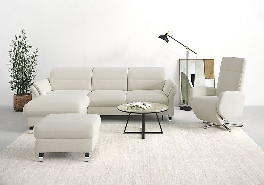 sit&more Ecksofa »Grenoble L-Form mit Federkern«, wahlweise mit Bettfunktio günstig online kaufen
