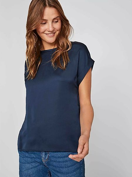 Vila Kurzarmshirt VIELLETTE S/S SATIN TOP - NOOS Satin Optik günstig online kaufen