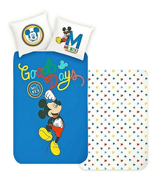 JACK Kinderbettwäsche Mickey Mouse Disney 135x200cm Good Days, Renforcé, 2 günstig online kaufen
