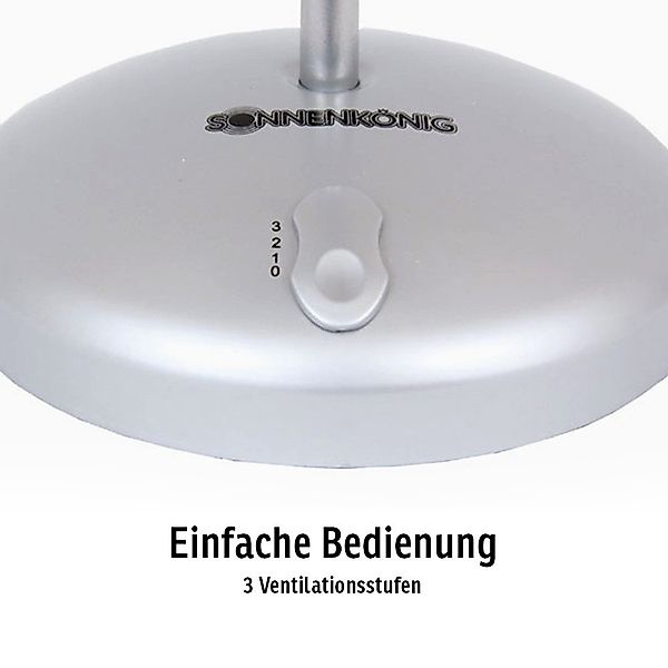 Sonnenkönig Tischventilator Flower Fan schwarz, Leistung günstig online kaufen