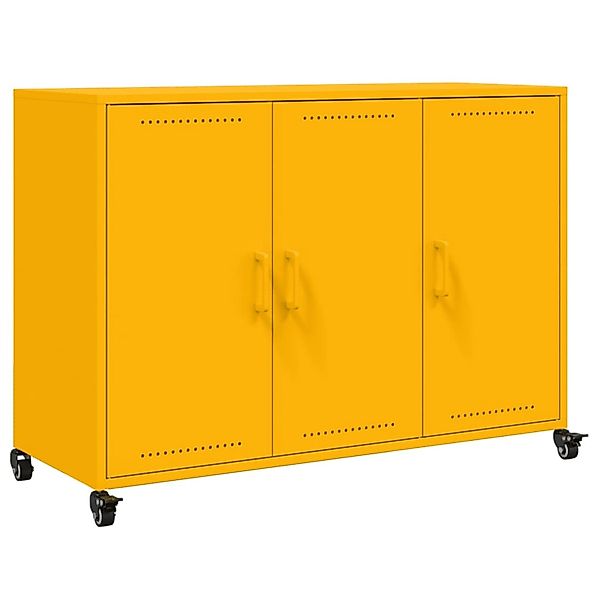 vidaXL Sideboard Senfgelb 100,5x39x72 cm Stahl 846683 günstig online kaufen