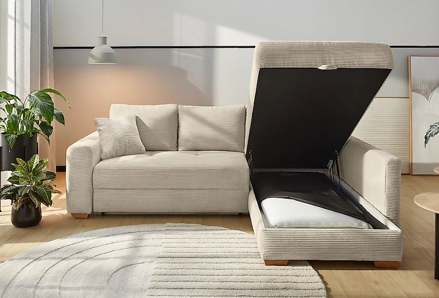 Jockenhöfer Gruppe Ecksofa "Sunset L-Form, B: 257 cm, Dauerschlafsofa mit" günstig online kaufen