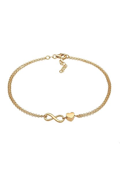 Elli Fußkette Herz Unendlichkeit Infinity 925 günstig online kaufen