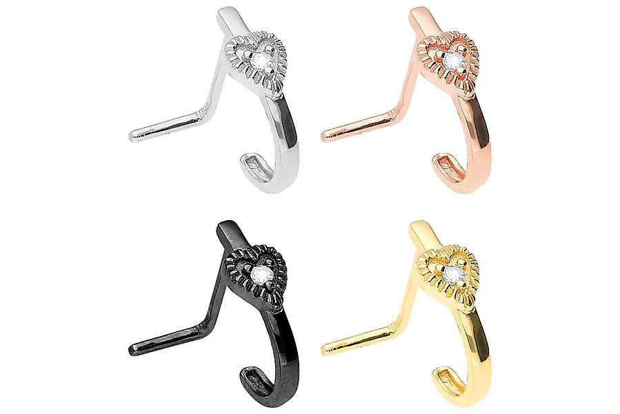 PIERCINGLINE Nasenpiercing Chirurgenstahl Nasenstecker HERZ + günstig online kaufen