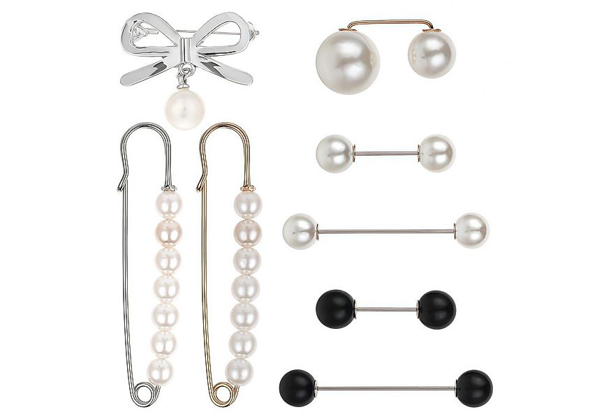 FOUORTUNATE-BEE Broschen Set 8-teiliges Damen-Broschen-Set mit Kunstperlen günstig online kaufen