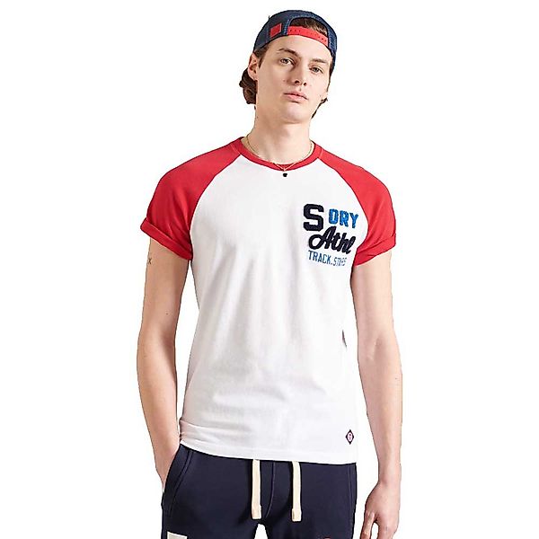 Superdry Chenille Varisty Raglan 220 Kurzarm T-shirt L Risk Red günstig online kaufen